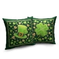 thumbnail image 3 of Brythos St. Patrick's Day Pillowcases,Lucky Gold and Green Spring Clover Pattern,24x24inch,2 Count, 3 of 7