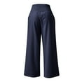 thumbnail image 6 of ZMHEGW High Waist Wide Leg Palazzo Pants for Women Smocked Elastic Waist Loose Comfy Casual Pajama Pants Pockets, 6 of 6