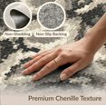 thumbnail image 6 of ODIKA 2'x3' Washable Throw Rug Grey Under Faded Asymmetrical Arrangement Subtle Details Abstract for Hallway, Study Room, Non-Slip Low Profile, Flatwoven, 6 of 7
