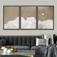 thumbnail image 2 of IDEA4WALL Framed Canvas Print Wall Art Set of 3 Celestial Softness Cloudy Skies and Moonlit Night Modern Art Wall Decor Boho Abstract Landscape Prints Nordic Zen Minimal Artwork - Black 16"x24"x3, 2 of 5