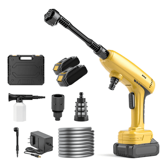 Pistola Hidrolavadora Electrica Inalambrica Portatil Lavado Belug, Amarilla