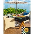 thumbnail image 5 of Spring Sunflower Leaf Checker Vintage Letter Table Cloth with Umbrella Hole and Zipper,Outdoor Tablecloth Waterproof Patio Table Cloths Spillproof Washable Table Cover Farm Blossom Floral, 5 of 6
