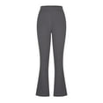 thumbnail image 3 of Summer Savings Clearance 2023! pbnbp Women's Pull On Knit Jeggings Solid Color High Waisted Comfy Flared Bootcut with Pockets Trousers, 3 of 4