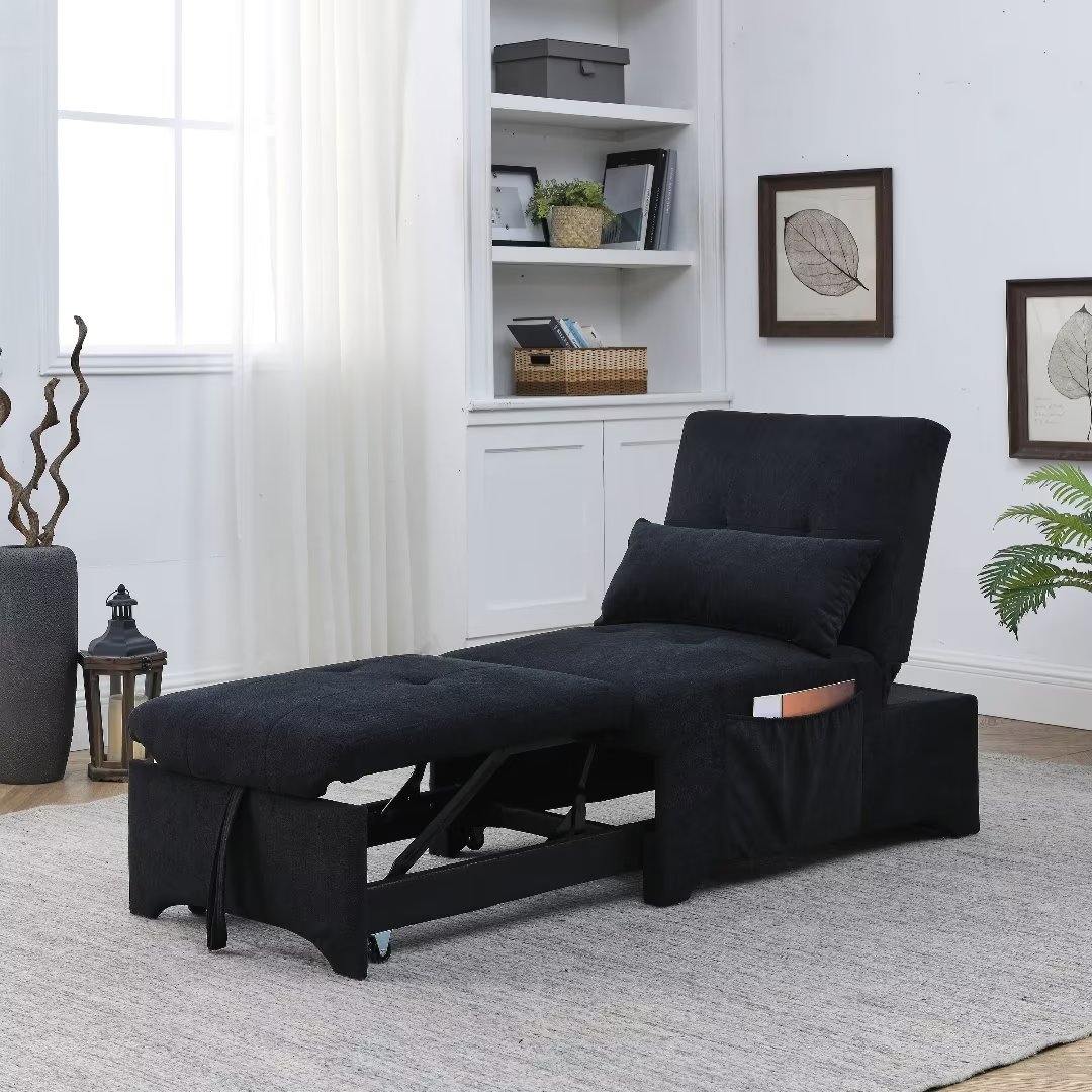 24.5" W Convertible Sleeper Sofa Bed, 4 in 1 Multifunctional Folding