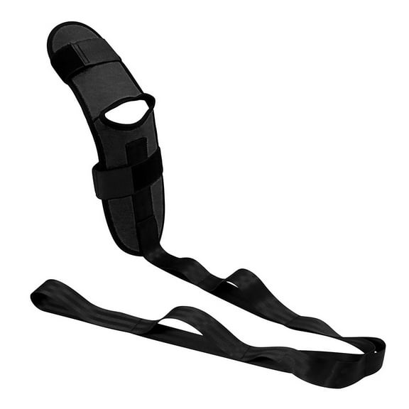 Foot and Calf Stretcher-Stretching Strap For Plantar Fasciitis, Heel Spurs, Foot Drop, Achilles Tendonitis & Hamstring. Yoga Foot & Leg Stretch Strap，black