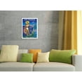 thumbnail image 4 of Cote D'Azur France - The French Riveria - Vintage Airline Travel Poster by Jacques Auriac c.1952 - Fine Art Rolled Canvas Print 11in x 14in, 4 of 4