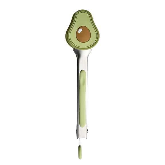 Cook With Color Mini Silicone Tongs, Stainless Steel Heat-Resistant Food Tongs for Appetizers, Avocado