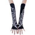 thumbnail image 4 of JISEN Gants Sans Doigts pour Femmes Punk Hiver Tricotés Extensibles Doux Réchauffe-Bras Phoenix, 4 of 4