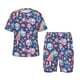 thumbnail image 1 of Balery mushroom Skull rainbow color Conjunto de Pijama Infantil de Manga Corta con Estampado – Ropa de Dormir de Algodón Suave-Medium, 1 of 5
