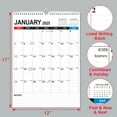 thumbnail image 2 of PLPPYFS 2026-2027 Wall Calendar - 2026-2027 Calendar, Jan.2026 - Jun.2027, 18 Monthly Calendar Large with Hanging Hook, 12" x 17", Ruled Blocks, To-do ＆ Notes, Perfect Wall Calendar for Organizing, 2 of 9