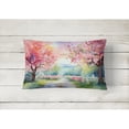 thumbnail image 4 of Michigan Apple Blossoms in Watercolor Fabric Decorative Pillow 12 in x 16 in, 4 of 4