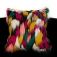 thumbnail image 2 of Plutus 18" x 18" Amazonian Bird Animal Faux Fur Luxury Throw Pillow in Purple, 2 of 2