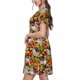 thumbnail image 2 of Easygdp Sloth on the Branch para Vestido Transpirable de Mujer, Vestido Suelto de Manga Corta con Pliegues y Bolsillos para el Verano, 2 of 6