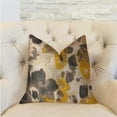 thumbnail image 2 of Plutus Pretty Passion Yellow, Beige and Gray Luxury Throw Pillow - Double sided 22" x 22", 2 of 3