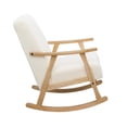 thumbnail image 6 of Rocking Chair Nursery Teddy Gliding Modern Accent Chair Upholstered Armchair Padded Seat White, 6 of 9