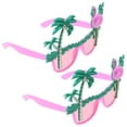 thumbnail image 2 of BRIGHTFUFU 2 gafas con diseño de flamenco, divertidas gafas de coco, para fiesta hawaiana, juguetes decorativos, accesorios para fotos de playa (rosa), 2 of 8