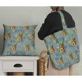 thumbnail image 5 of Soimoi Grey Cotton Duck Fabric Triangle & Pine Fruits Print Sewing Fabric Yard 42 Inch Wide, 5 of 5