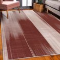 thumbnail image 3 of Earth Tones Decorative Rug, Abstract Modern Design Ombre Inspired Smooth Color Transitions, Quality Carpet for Bedroom Dorm and Living Room, 6 Sizes, Pale Maroon, by Ambesonne, 3 of 4
