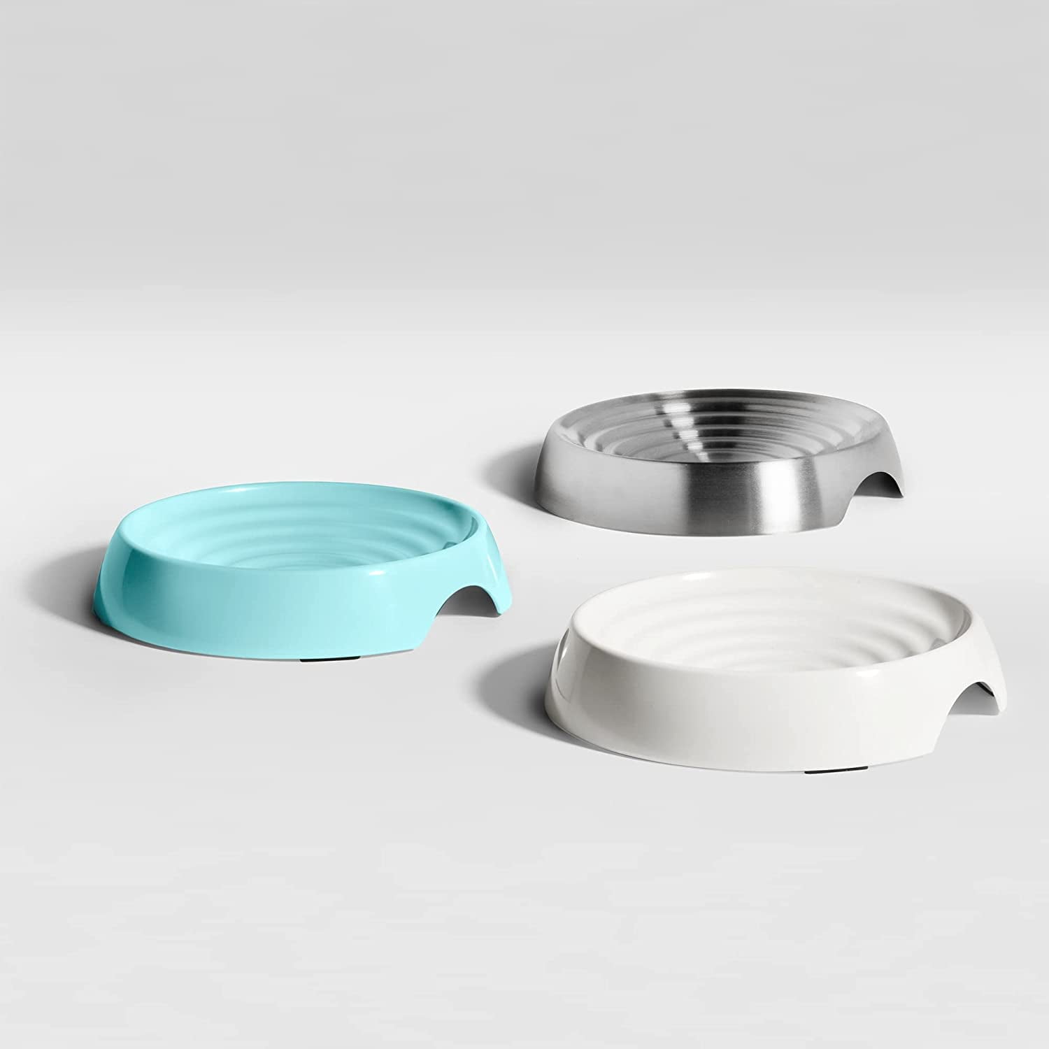 CatGuru Cat Bowls, Whisker Stress Free Cat Food Bowl, Reliefs Whisker Fatigue, Wide Cat Bowl, Non Slip Cat Food Bowls, Shallow Cat Dish, Cat Feeding & Watering Supplies (Marshmallow)