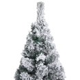 thumbnail image 2 of vidaXL Slim Pre-lit Christmas Tree with Ball Set&Flocked Snow Green 120cm, 2 of 5