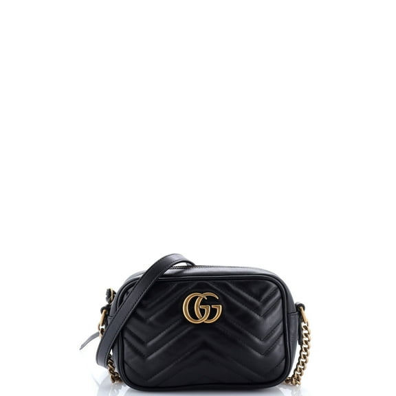 Pre-Owned GG Marmont Shoulder Bag Matelasse Leather Mini By Rebag