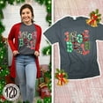 thumbnail image 2 of Tees2urdoor Jingle Bells Christmas T-Shirt, Adult 5X-Large, Charcoal, 2 of 5