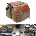 thumbnail image 2 of 1pc Canvas Motorcycle Saddle Bag Equine Back Pack Seat, 2 of 4