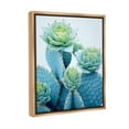 thumbnail image 4 of Stupell Industries Cactus with Succulent Blooms Botanical & Floral Painting Brown Floater Framed Canvas Art Print Wall Art, 17 x 21, 4 of 10
