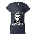 thumbnail image 2 of Wild Bobby, Rest In Peace Ray Liotta Movie Quote Always Wanted to be a Gangster Famous People Women’s Standard V-Neck Tee, Navy, Small, 2 of 5