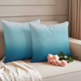 thumbnail image 3 of Pack of 2 Outdoor Pillow Covers 18x18 Inch Waterproof Navy Blue Ombre Throw Pillow Covers,Decorative Couch Pillow Case Sham Teal White Gradient Modern Abstract Art Patio Pillowcases Cushion Cover, 3 of 8