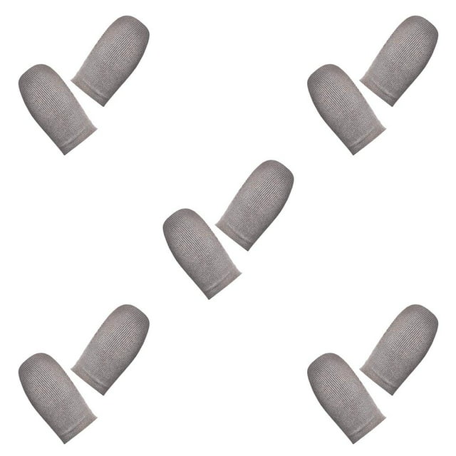 Sidaley 10 Uds guantes para la punta del dedo pantalla táctil del teléfono móvil manga de nailon para la punta del dedo guantes transpirables para Type2 NO2