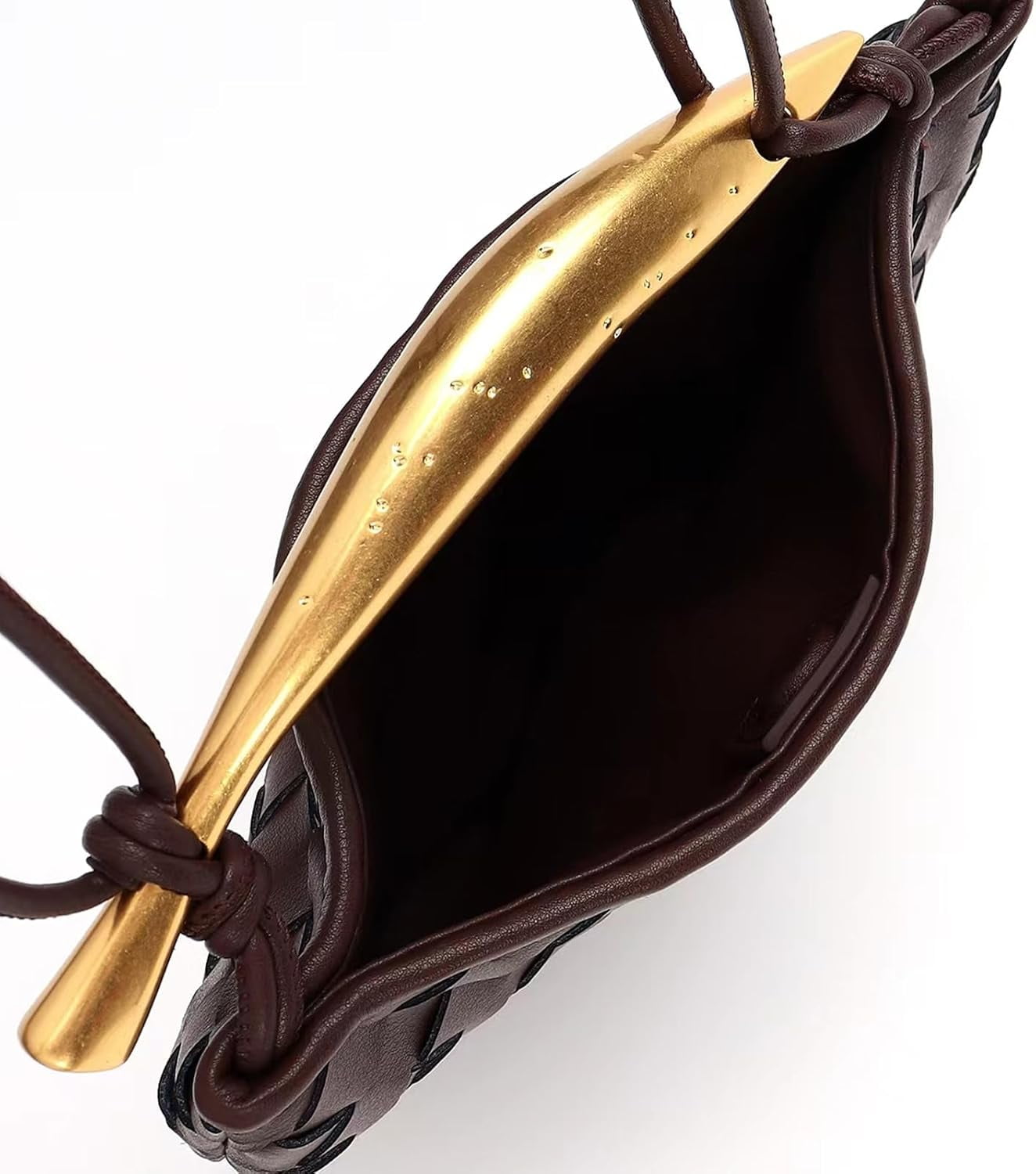 Woven Leather Dumpling Bag Dinner Handbag For Women Purse Hobo Bag Knotted Evening Bag Knotted Handbag