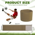 thumbnail image 2 of Uxcell 18Pcs Soccer Captain Armband Elastic Captain Arm Bands for Youth and Adult Football Team Light Brown, 2 of 7