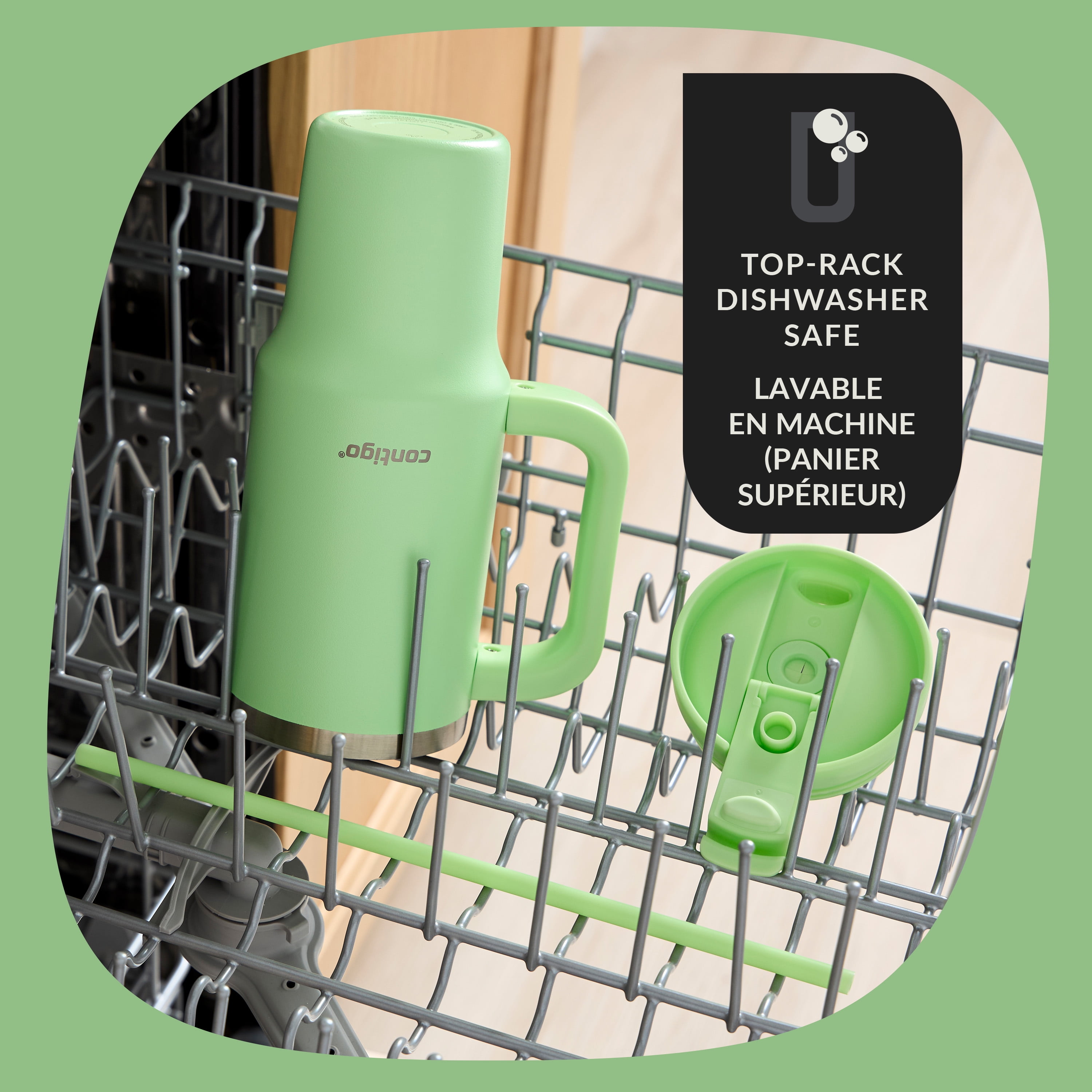 Contigo Streeterville Leak-Proof Tumbler, 30 oz (887 ml), Stainless Steel Water Bottle with Straw