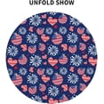 thumbnail image 4 of American Patriotic Flag Round Tablecloth 60 Inch Memorial Day 4th of July Blue Star Print Decorative Table Cloth with Dust-Proof Wrinkle Resistant Decor for Home Kitchen Dining Room Outdoor Patio, 4 of 6