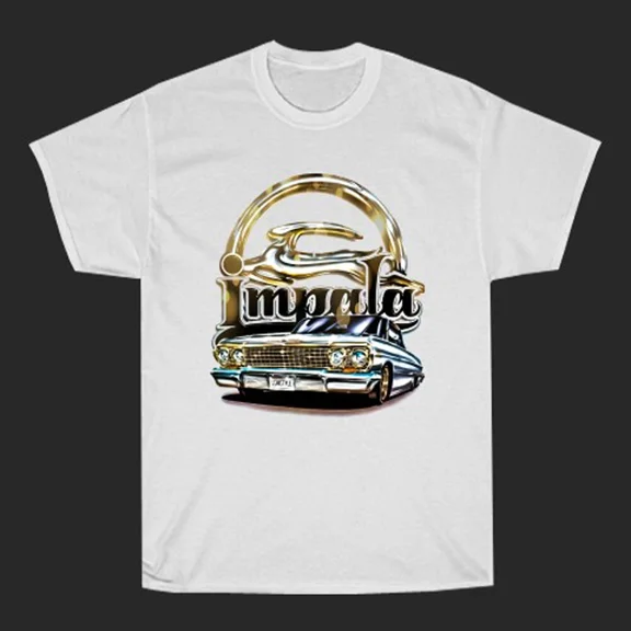 Impala Classic Car Men's White Size S to 3XL