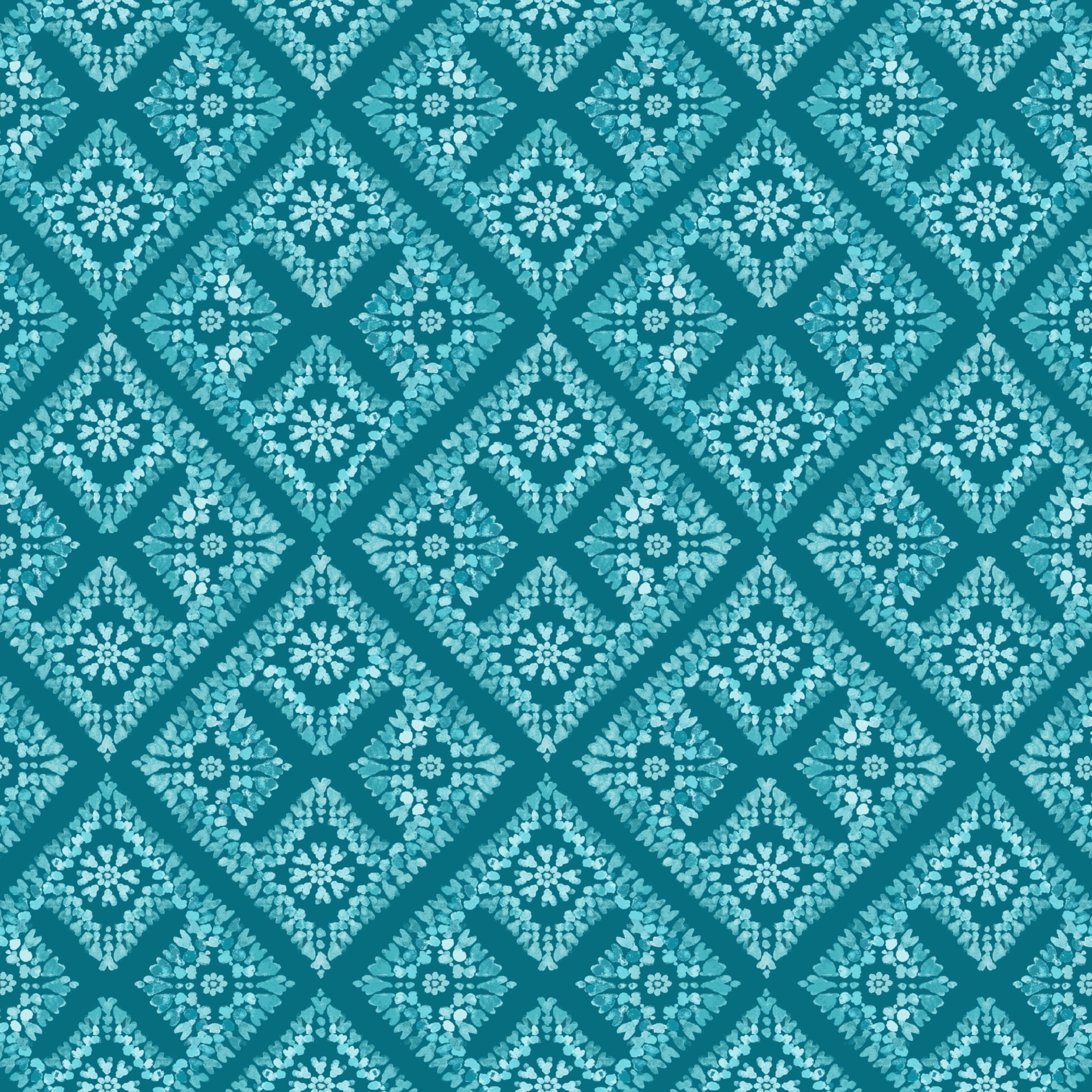 Mainstays 37"L x 19.5"W Teal Diamond Geo 1 Piece Rectangle Outdoor Chair Cushion