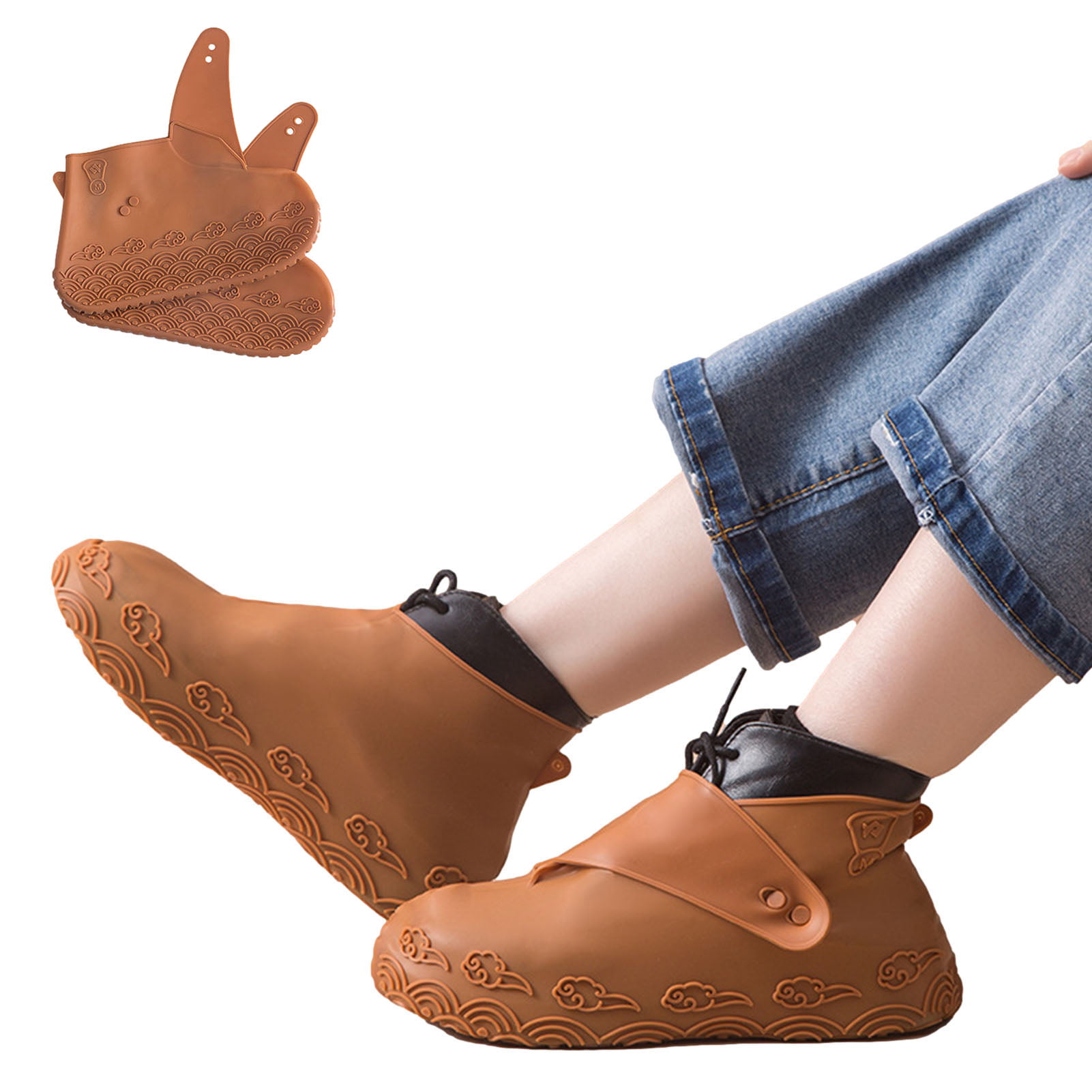 Details about   Reusable Silicone Waterproof Shoes Cover Shoe Protectors Non-Slip Rain Boots 