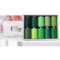 thumbnail image 4 of AMLESO Fils à Coudre Polyester 1000 Verges par Bobine pour Surjeteuse Tout Usage Vert, 4 of 7