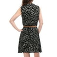 thumbnail image 6 of MODA NOVA Juniors Printed Half Placket Sleeveless Belted Dress, 6 of 7