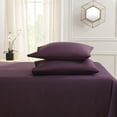 thumbnail image 2 of Hearth & Harbor Deep Pocket 4 Piece Solid Bed Sheet Set, 1800 Thread Count Microfiber Sheets, Queen, Eggplant, 2 of 7