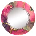 thumbnail image 2 of DESIGN ART Designart 'Pink And Black Luxury Abstract Fluid Art' Printed Modern Wall Mirror 24in.x24in., 2 of 5