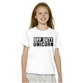 thumbnail image 3 of Off Duty Unicorn Fantasy Girls Kids T Shirt Tees Teen Brisco Brands XS, 3 of 5