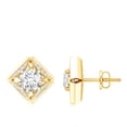 thumbnail image 3 of Rosec Jewels Lab Created Diamond Studs (Certified EF-VS Quality) - Art Deco Earrings for Mom - Ready to Gift, 18K Yellow Gold, 3 of 6