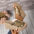 thumbnail image 2 of Summer Sandals for Women Fashionable Casual Versatile Beach Wedge Sandals Round Toe Open Toe Slippers, 2 of 9