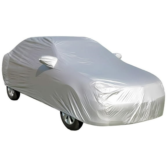 ikaufen Car Cover Waterproof All Weather for Automobiles, Car Cover Dirtproof, Scratch Resistant, Snowproof UV Protection Windproof, Universal Fit for Sedan (117-185 inch)