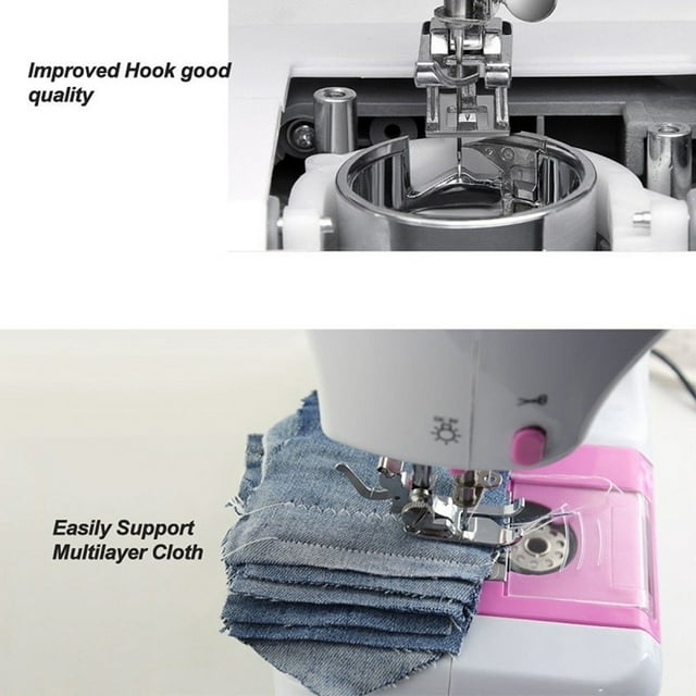 Mini 12 Stitches Sewing Machine Multifunction Electric double cleaning Replaceable Presser Foot DIY Crafting Mending Knitting Machine