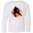 thumbnail image 3 of Inktastic Ice Hockey Silhouette Long Sleeve Youth T-Shirt, 3 of 5