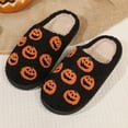 thumbnail image 7 of Fuzzy Slippers For Women Couples Winter Halloween Pumpkin Pattern Cotton Slippers Men Comfortable Home Warm Slippers Warm Cozy Winter House Slippers Bedroom Indoor House Shoes, 7 of 7