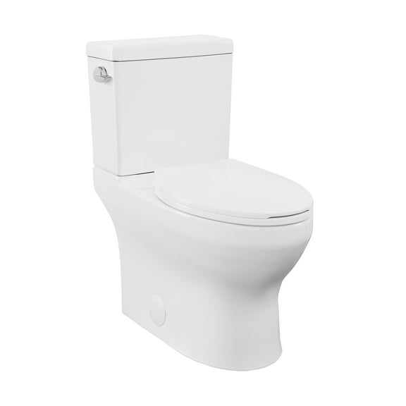 Chaux Two-Piece Elongated Left Side Flush Handle Toilet 1.28 gpf